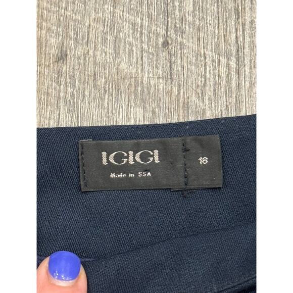 IGIGI Women NAVY Ruffle Skirt 18 Plus - SEE PICS - Picture 2 of 8